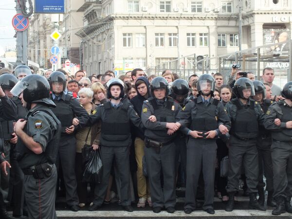 Акция на Триумфальной площади в Москве