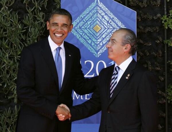 Барак Обама и Фелипе Кальдерон