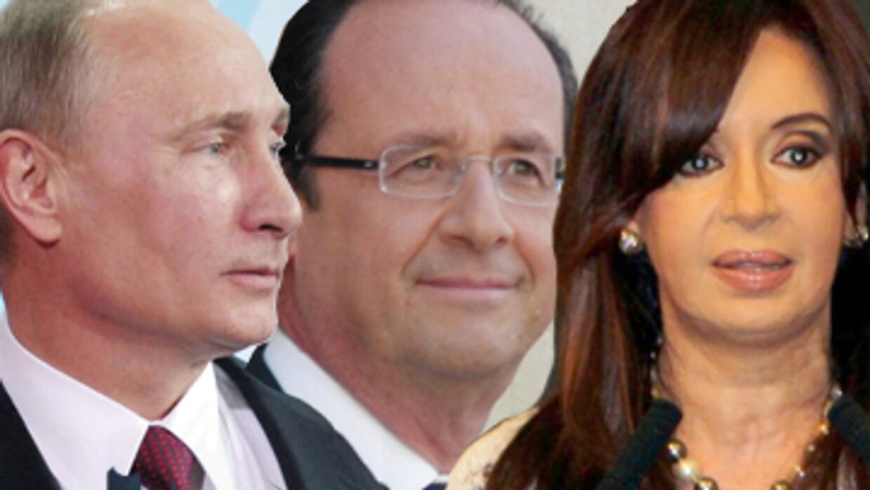 Кристина Киршнер встретилась с Франсуа Олландом и Владимиром Путиным