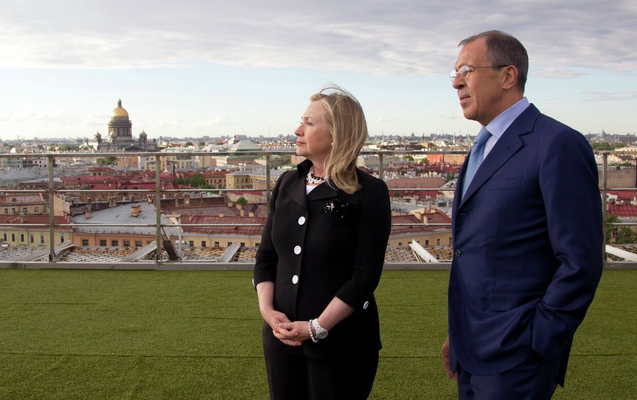 Встреча Хиллари Клинтон и Сергея Лаврова в Санкт-Петербурге