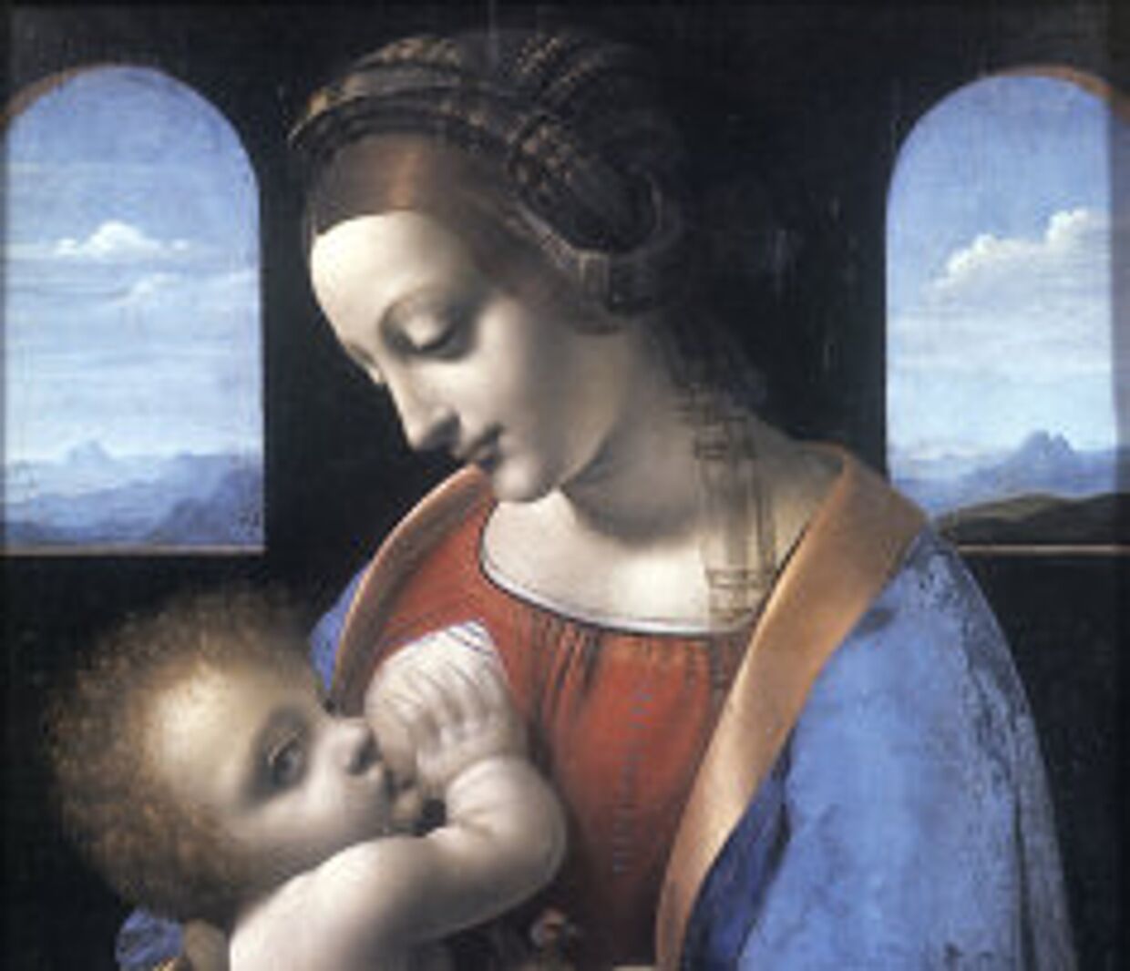 Л. да Винчи Мадонна с младенцем (Мадонна Литта). Репродукция