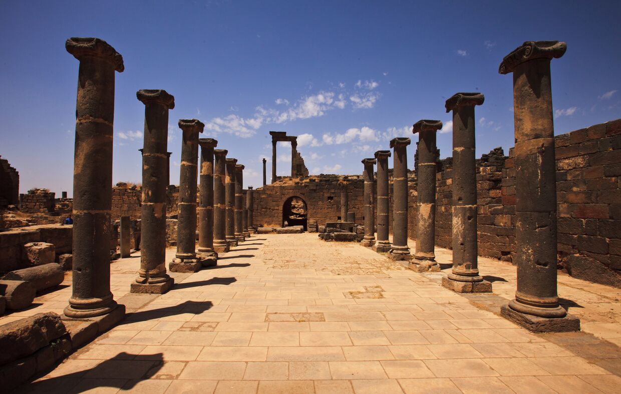 Разрушенный древний город в Сирии