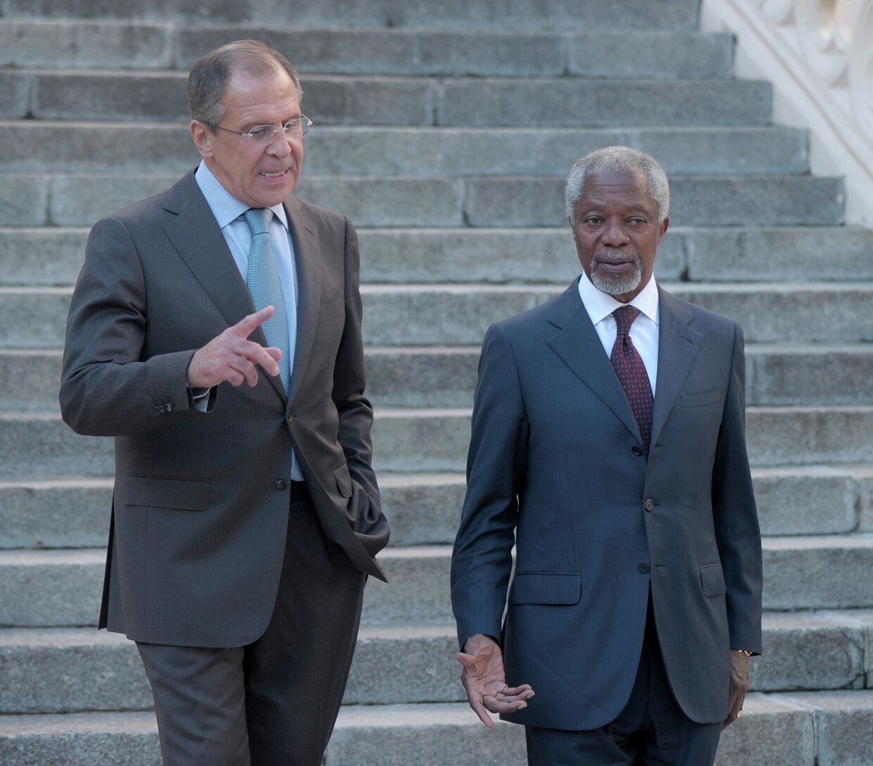 Встреча Сергея Лаврова и Кофи Аннана в Москве