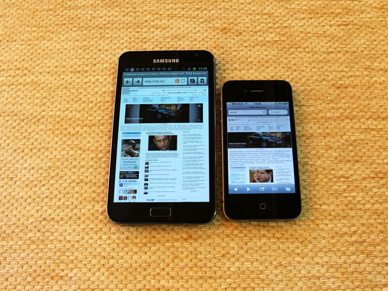 Apple iPhone 4 S и Samsung Galaxy Note 