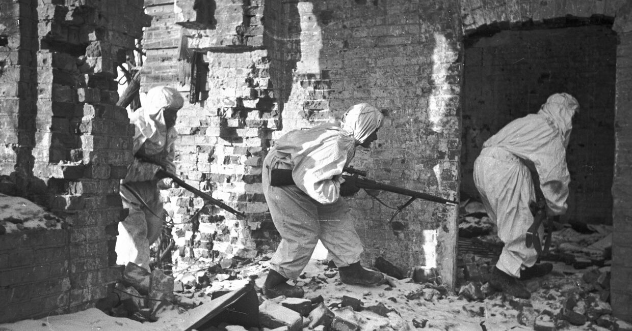 Снайперы во время Сталинградской битвы