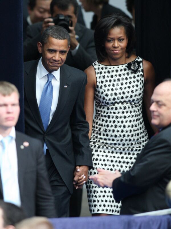 Президент США Барак Обама с супругой Мишель 