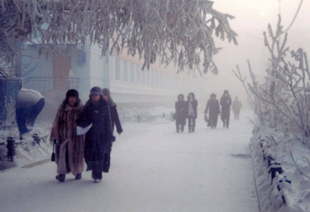 В морозный день на улице Якутска