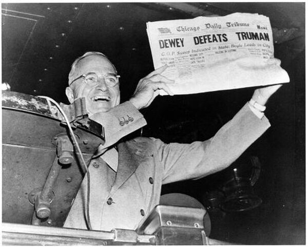 Выпуск газеты Chicago Tribune от 3 ноября 1948 г.