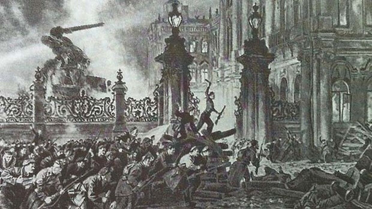 Исправленная картина,посвященная Октябрьской революции 1917 г.