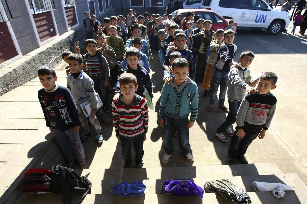 Сирийские дети из семей беженцев в Турции