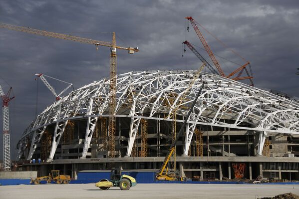 Строительство олимпийского стадиона в Сочи