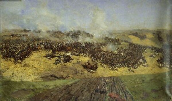 Картина «Бородинская битва» художника Ф.Рубо, 1910 г.