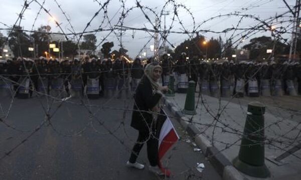 Участница протеста в Каире, Египет