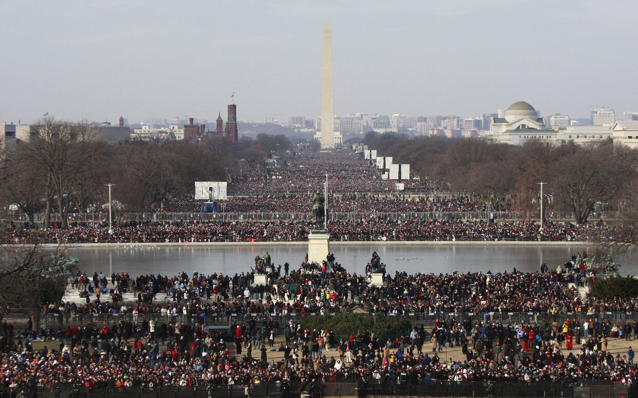 Более двух миллионов человек приехали в Вашингтон на инаугурацию Обамы