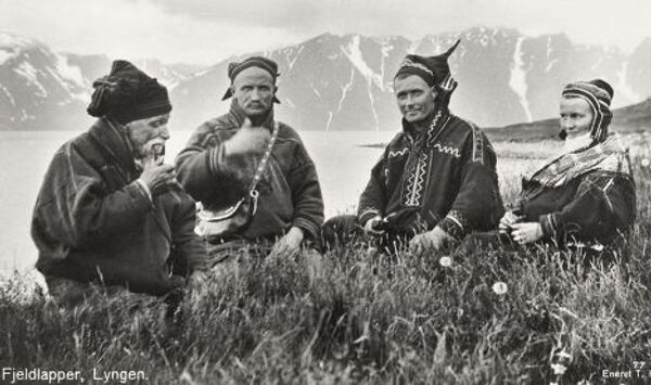 Группа Саамы в горах Норвегии, 1928 г.