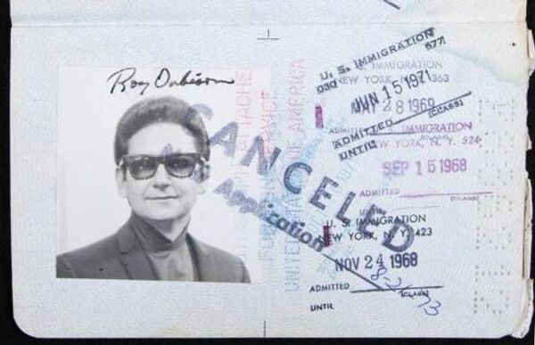 Паспорт Роя Орбисона, американского музыканта