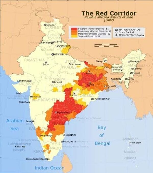 Красный коридор, регион на востоке Индии