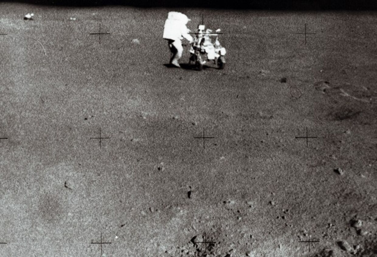 Астронавт Эдгар Митчелл на Луне 5 ферваля 1971 г.