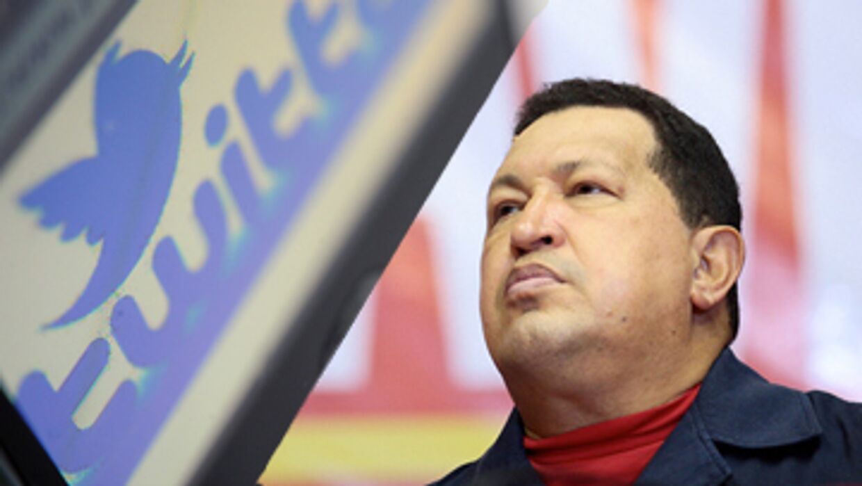 Новость о смерти Уго Чавеса в Twitter