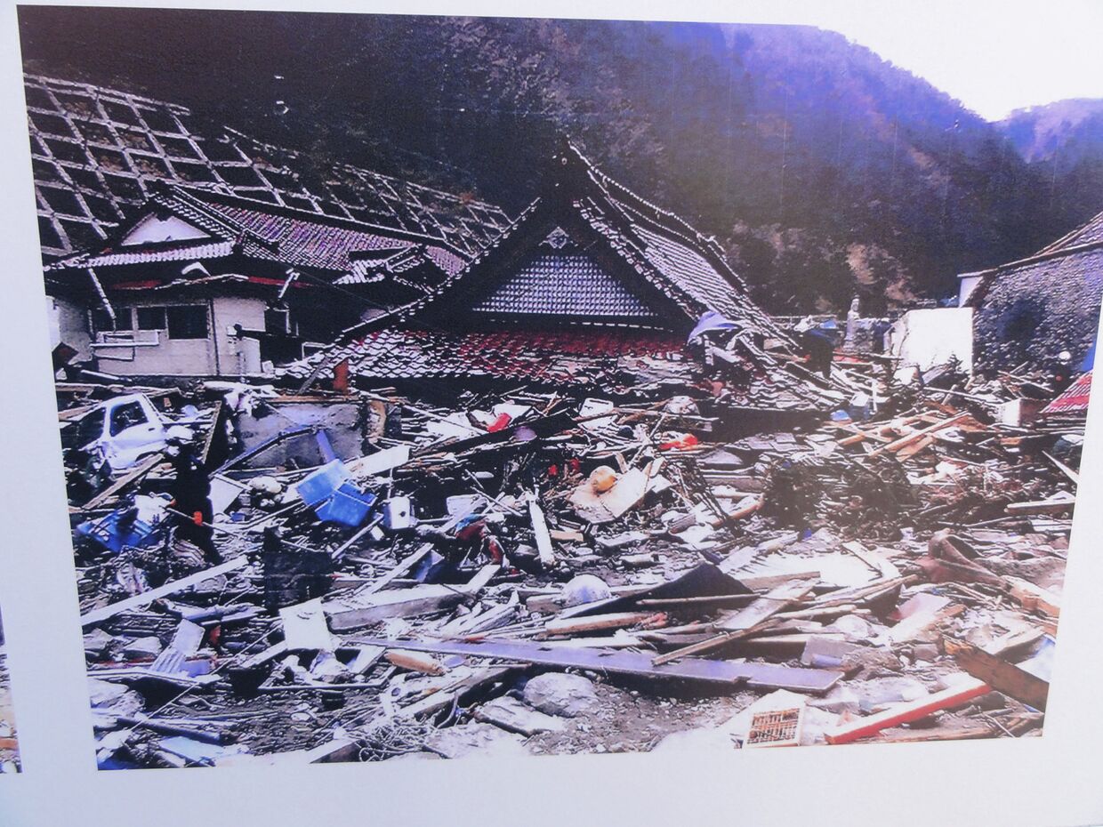 Поселок Огацу после цунами