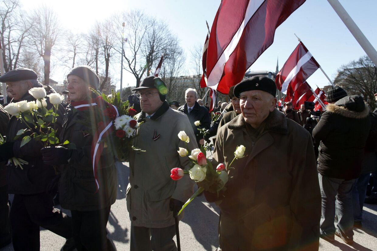 Шествие легионеров 16 марта в Латвии