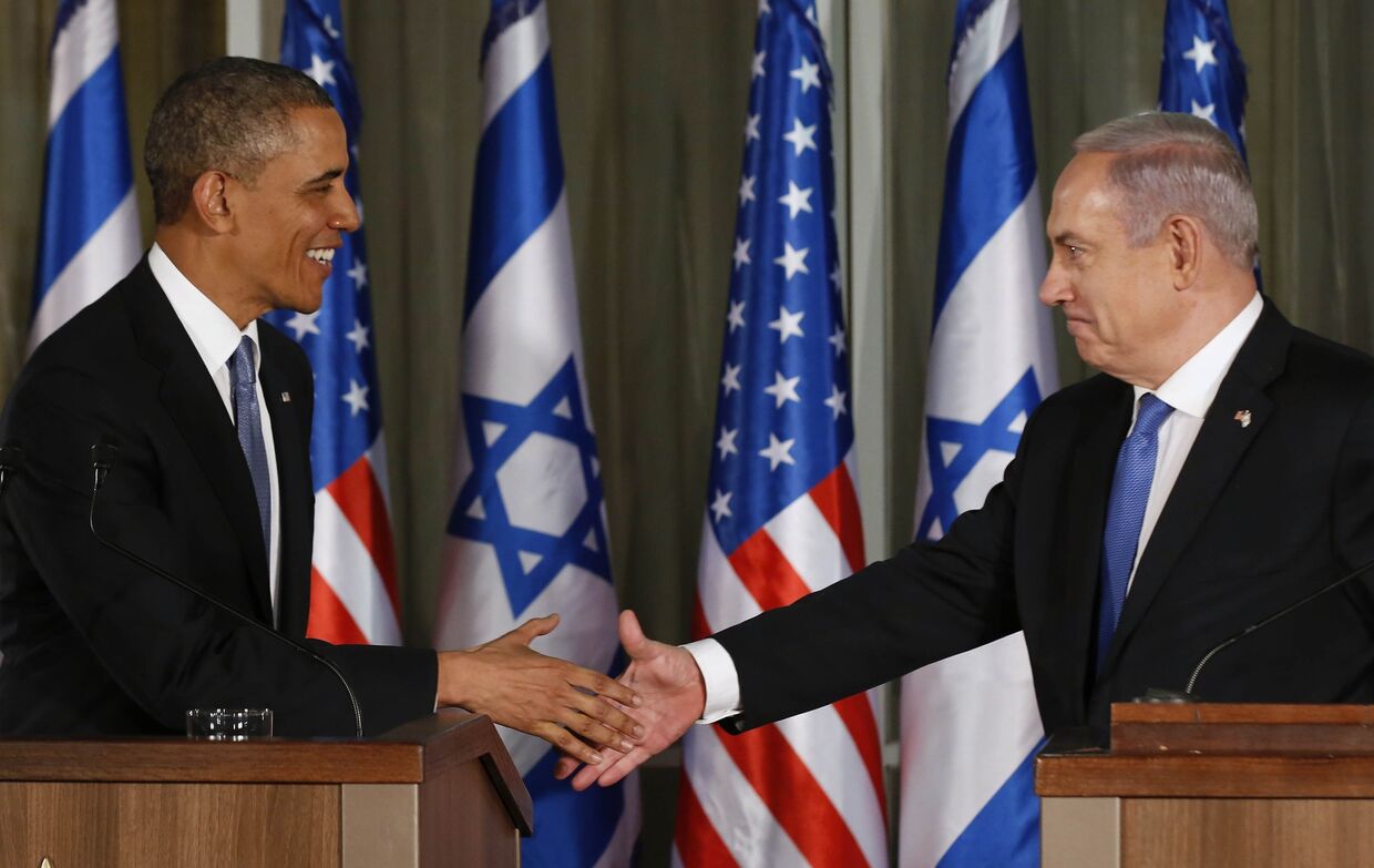Президент США Барак Обама и премьер-министр Израиля Биньямин Нетаньяху