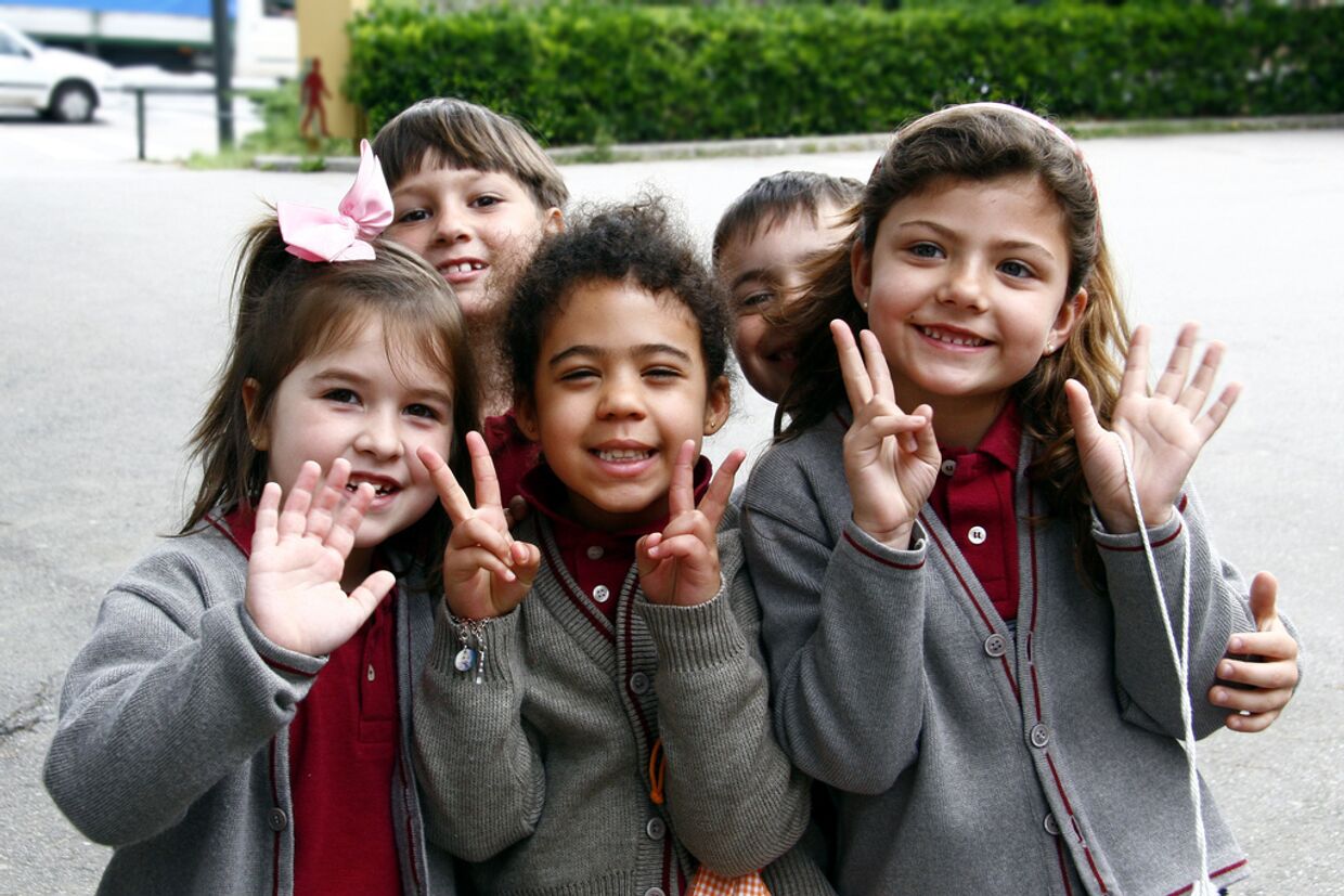 Ученики одной из барселонских школ