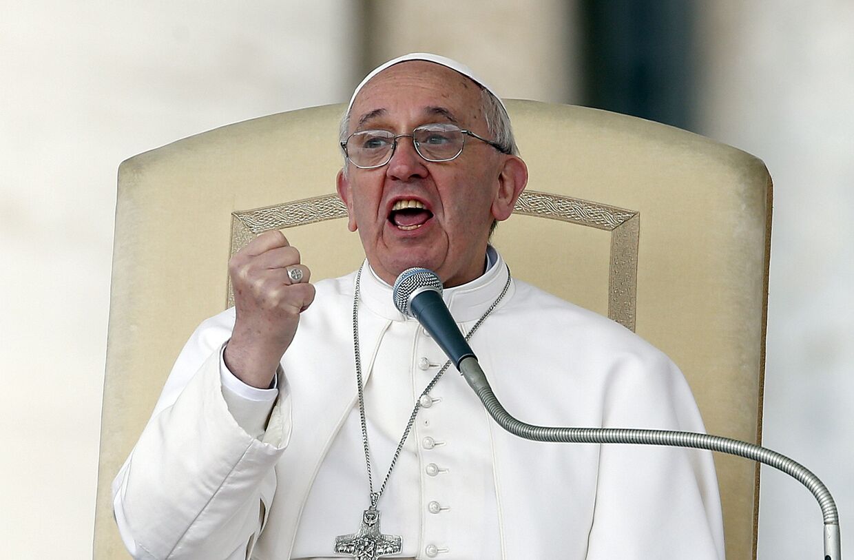 Папа Римский Франциск на еженедельной аудиенции