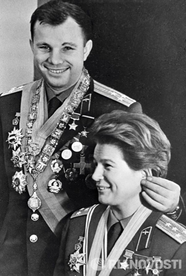1965 год. Юрий Гагарин и Валентина Терешкова
