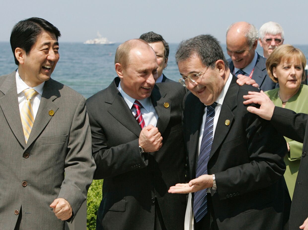 Президент РФ В.Путин на саммите большой восьмерки (G8)
