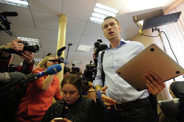 Оппозиционер Алексей Навальный в Ленинском районном суде города Кирова Оппозиционер Алексей Навальный в Ленинском районном суде города Кирова