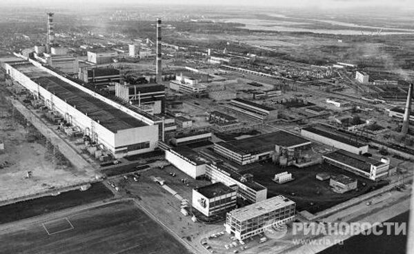 Панорама Чернобыльской АЭС в мае 1987 года