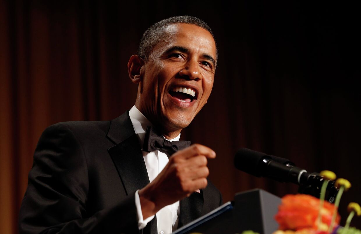 Президент США Барак Обама на ужине Ассоциации журналистов Белого дома 