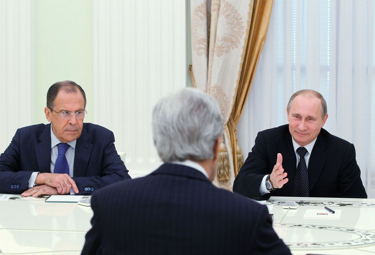 Встреча Владимира Путина, Джона Керри и Сергея Лаврова