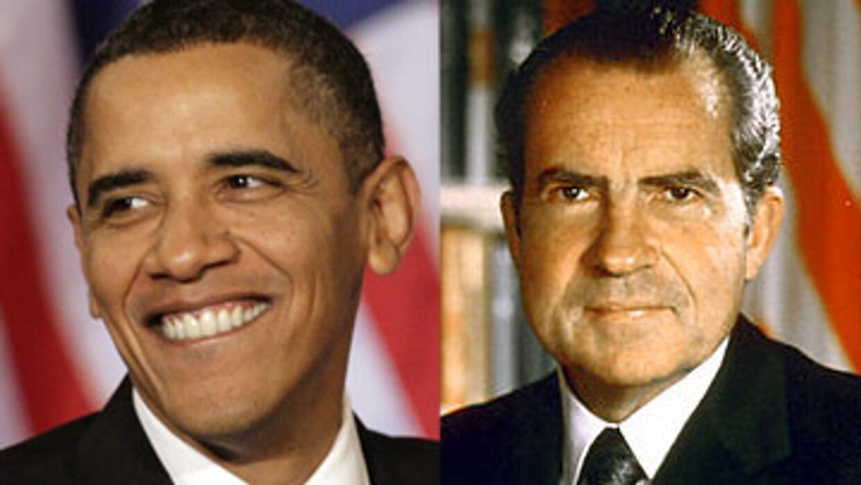 Барак Обама и Ричард Никсон