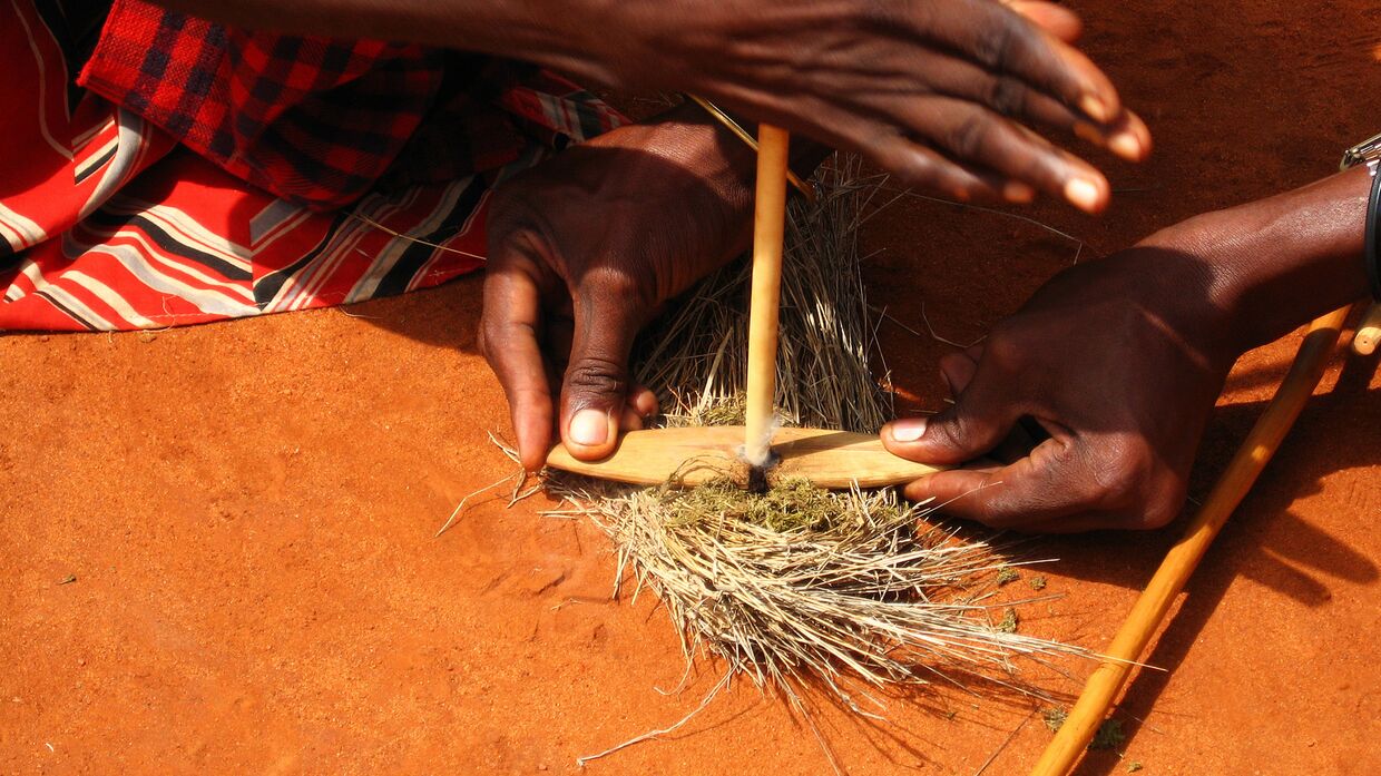 Разжигание огня