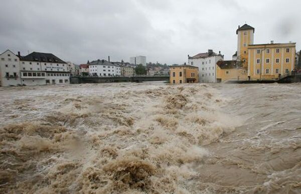 Последствия наводнения в Австрии