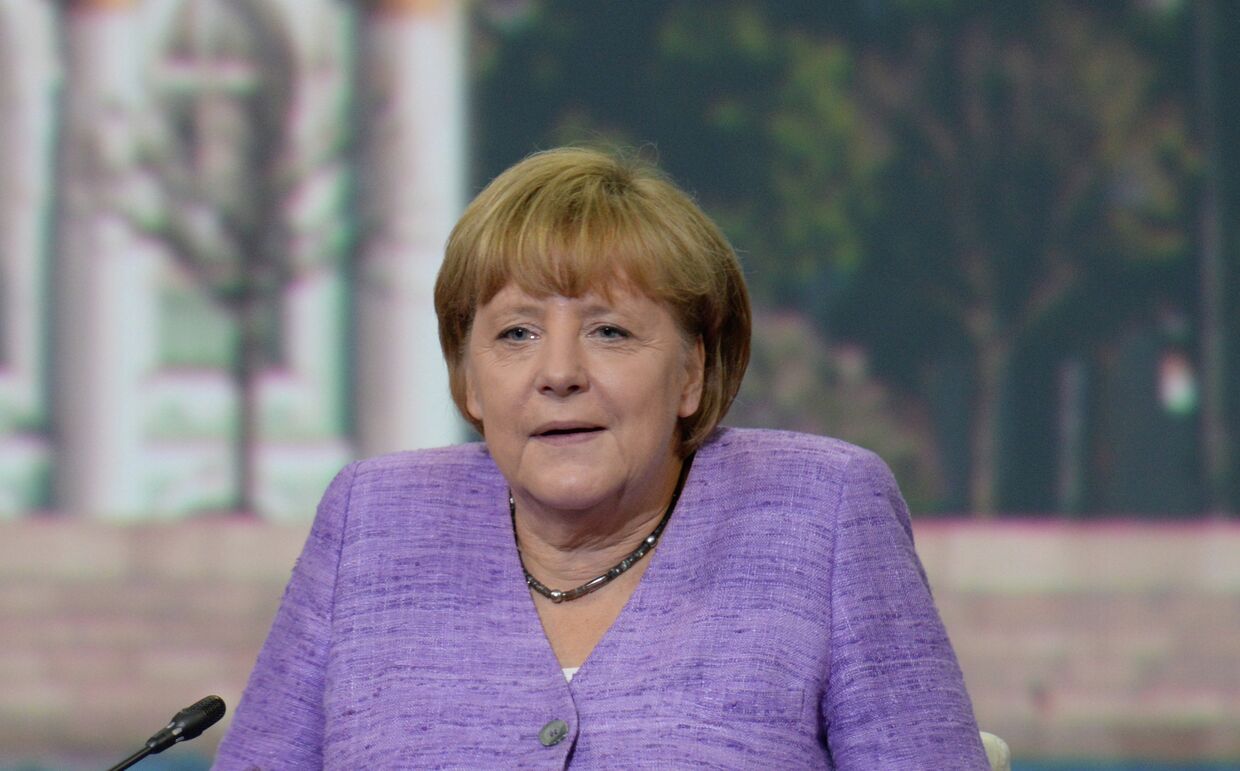 Канцлер Германии Ангела Меркель на Петербургском международном экономическом форуме