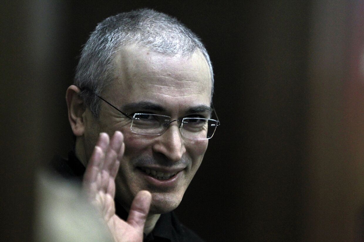 Экс-глава ЮКОСа Михаил Ходорковский на заседании Хамовнического суда города Москвы