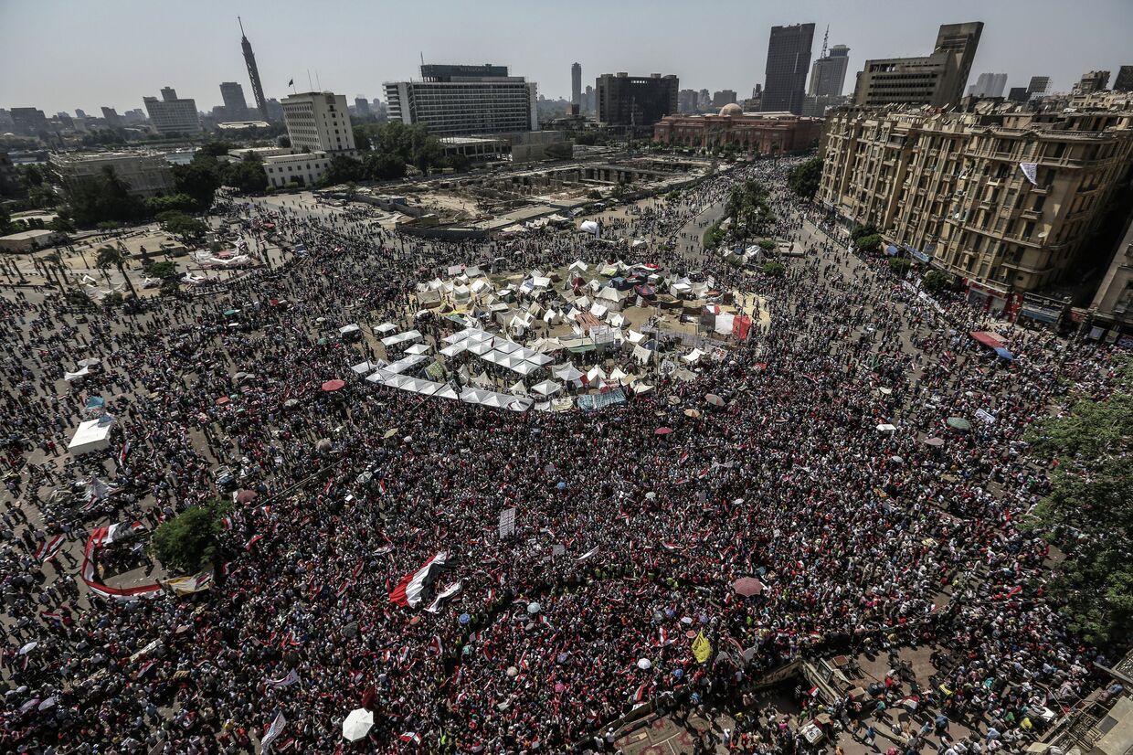 Противники президента Моххамеда Мурси митингуют на площади Тахрир