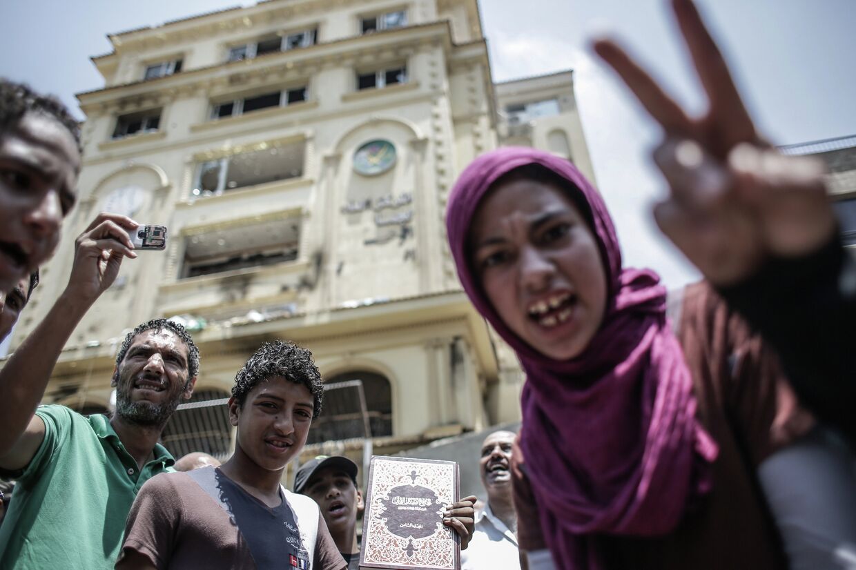 Протестующие в Каире