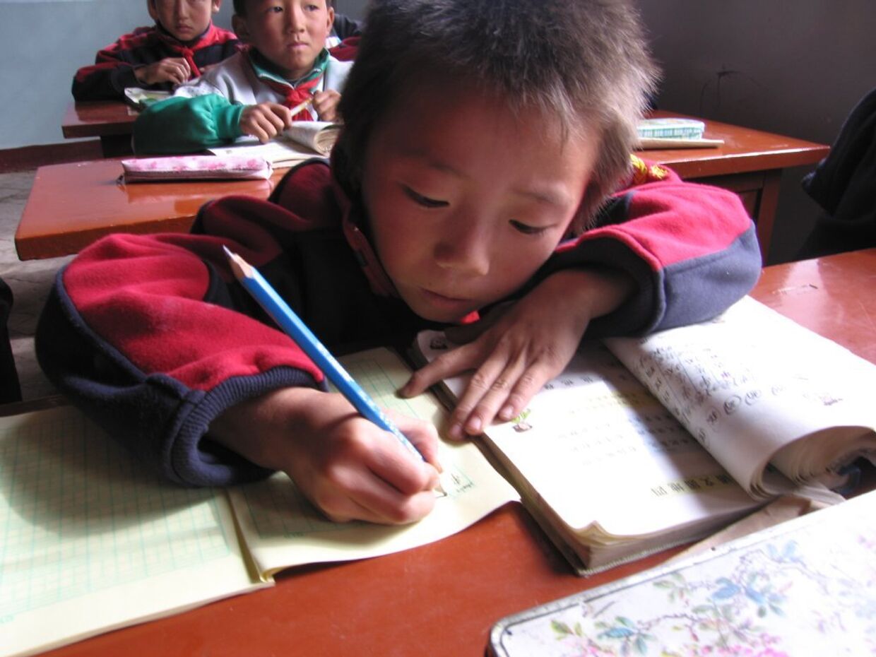 Ученик в китайской школе