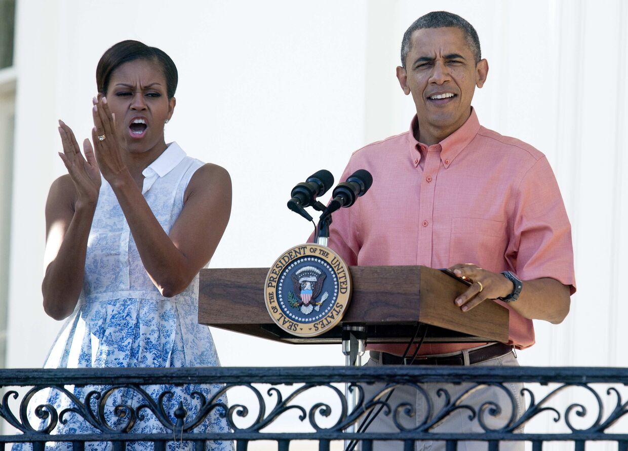 Мишель и Барак Обама на праздновании Дня независимости США