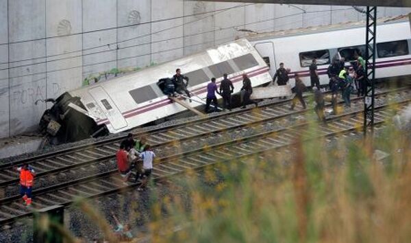 Крушение поезда в Испании