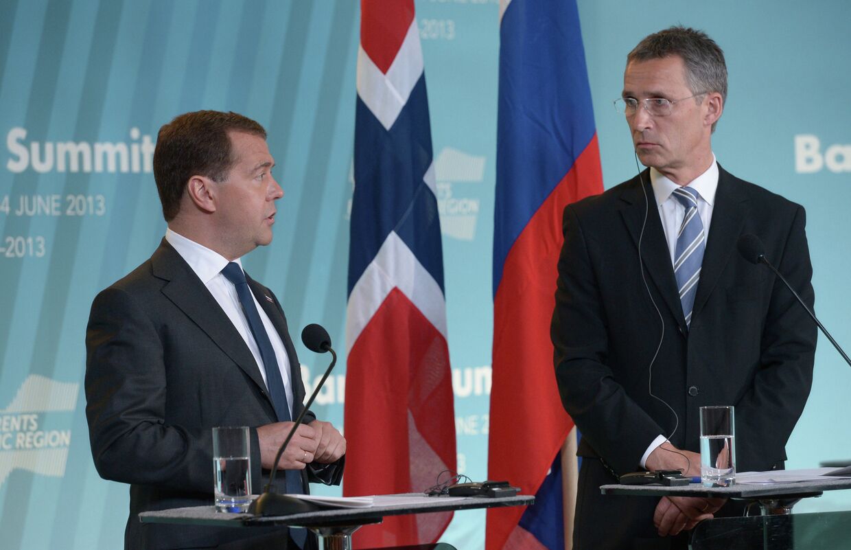 Дмитрий Медведев и Йенс Столтенберг