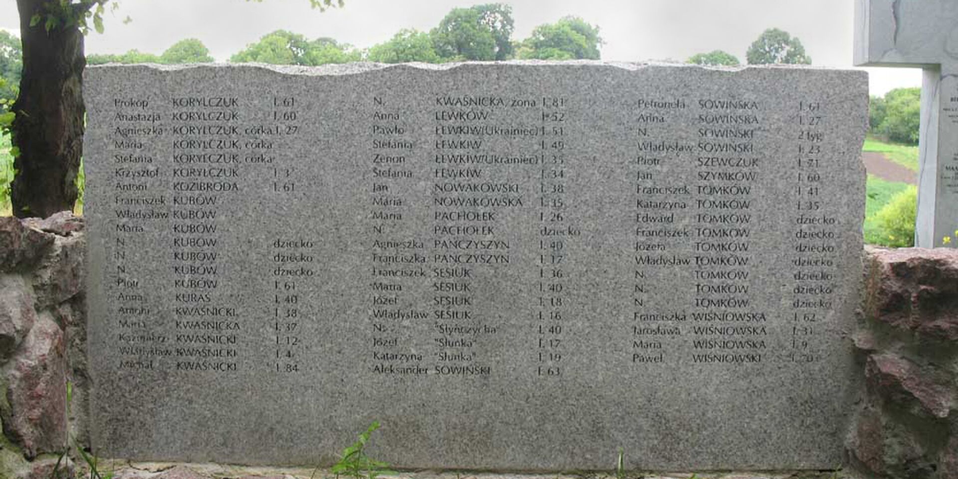 Плита с именами поляков, убитых в Малой Березовице - ИноСМИ, 1920, 08.08.2023