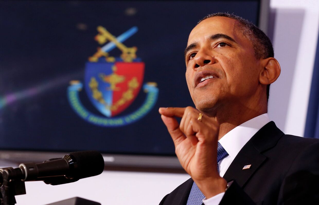 Выступление Барака Обамы в Национальном университете обороны в Вашингтоне