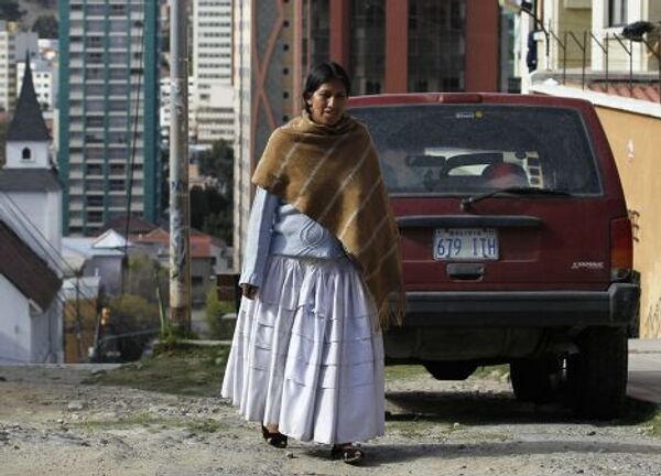 Руфина Кондори, работающая служанкой в Ла-Пас в Боливии