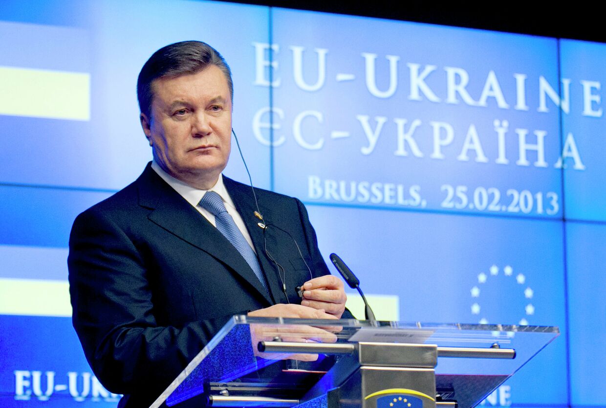 Президент Украины Виктор Янукович на XVI саммите Украина - Европейский Союз в Брюсселе