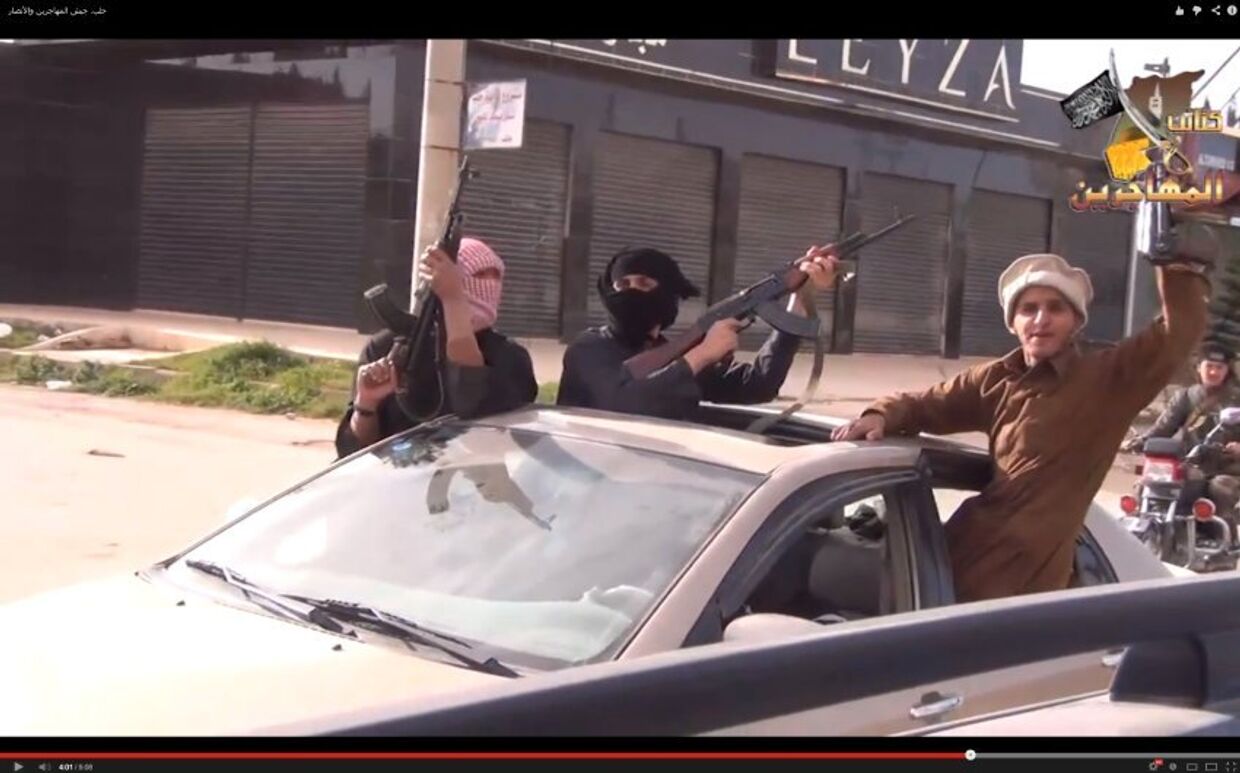 Джихадисты в городе Атмех, Сирия